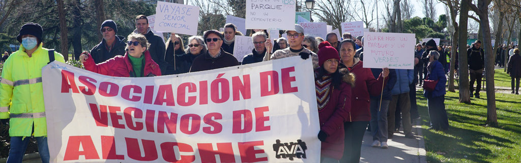 Manifestacion en defensa del Parque Aluche